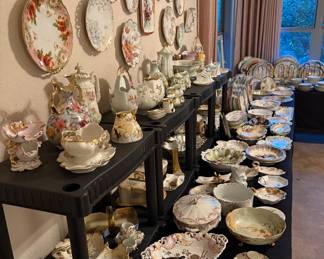 Beautiful collection of vintage Limoges and Nippon hand-painted porcelain.