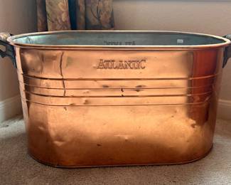 Vintage Atlantic Copper Wash Boiler