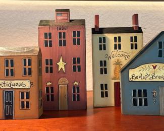 Shelf Sitter Buildings by Artist Bob Huffman