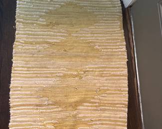 Yellow woven small rug $8