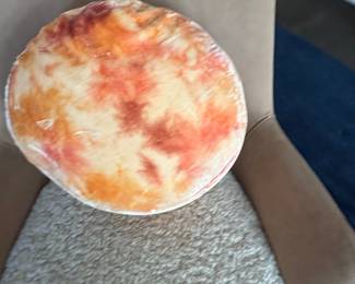 Velvet round pillow $75