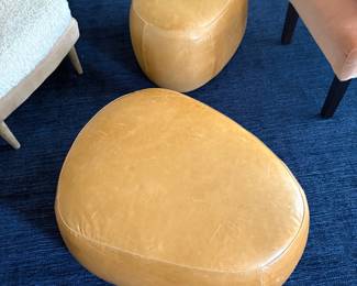 Asher leather ottoman $450 each