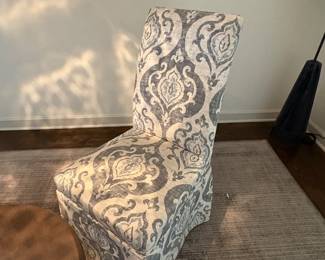 Slip covered chair