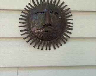 Sun metal wall art piece $55