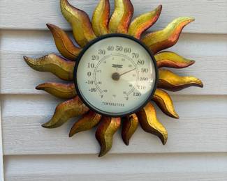 Metal sun thermometer $20