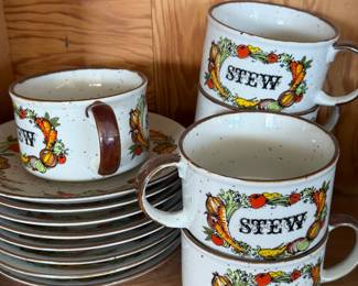 Vintage “stew” bowls and bread plates