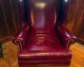 Leather Wingback Chair