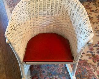 Antique Child’s Wicker Rocker