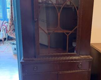 Vintage Glass Door Hutch