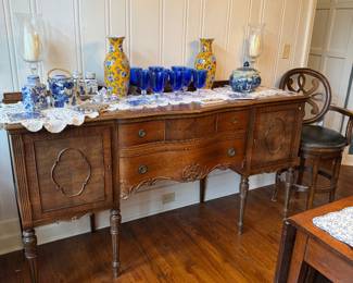 Gorgeous Sideboard. Hoop Handle Teapot, Deft Blue,