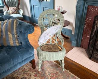Antique Victorian Wicker Rocker
