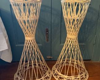 Vintage Spun Firber Glass Plant Stands