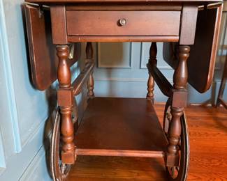 Antique Rolling Tea Cart
