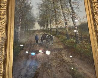 Hugo Anton Fisher 1854 to 1916 Large watercolor