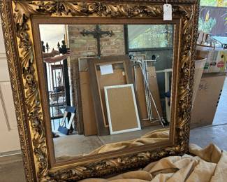 Very large carved mirror