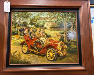 Large oil on board signed by the Artist, Beverly Hills, California