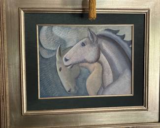 Fabulous 1920s oil on board