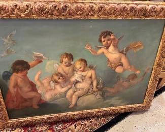 Large 19 century oil on canvas