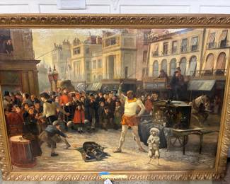 Fabulous oil on canvas 50“ x 80“ signed and dated 1874