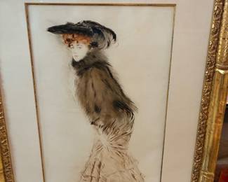 Paul Caesar Helleu 1859 to 1927 pencil signed