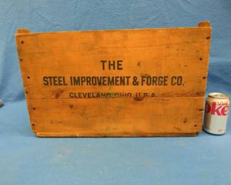 Lot 264. Vintage wooden shipping box with untested electronic components