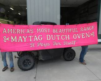 Lot 360. Vintage Maytag banner