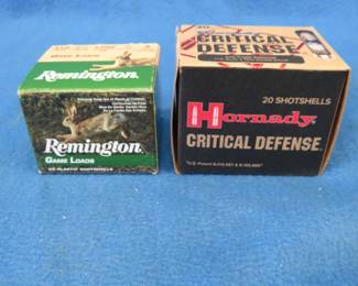 Lot 355. 36 410 rounds. 25 Remington 2 1/2" #6 shot and 16 Hornady Critical Defense 2 1/2" with two 35 cal. balls