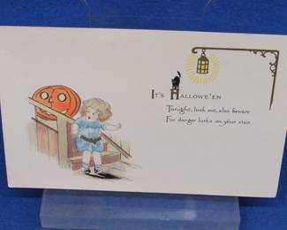 Lot 167. Vintage Halloween post card from the Pink Perfection
