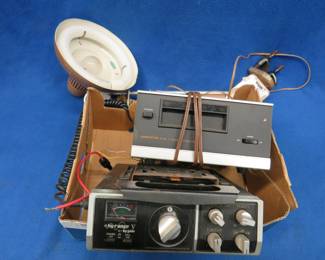 Lot 290. 8-track player, CB radio, and a lamp