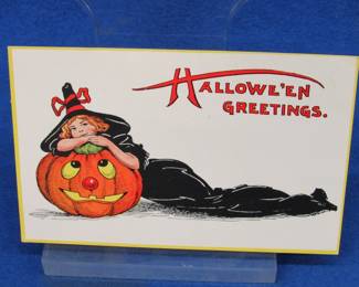 Lot 168. Vintage Halloween post card from the Gibson Art Company