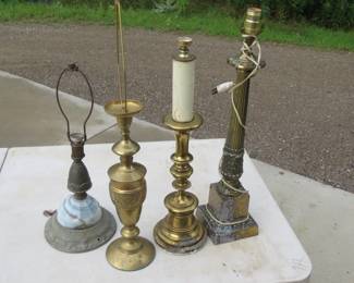 Lot 63. Four vintage lamps