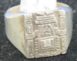 Lot 241. Marked by seller 800 Peruvian sterling ring