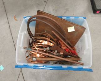 Lot 255. 33 lbs. of what appears to be all copper plus the tote