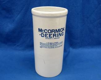 Lot 44. McCormick Deering 2-gallon Lye Solution crock in excellent condition