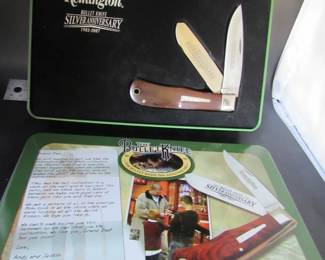 Lot 200. Like-new Remington "The Bullet Knife" in the 25th Anniversary box.