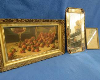 Lot 298. Mirror and picture frames