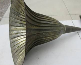 Lot 102. Very large old record player horn