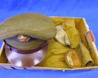 Lot 379. 1940s Wool Army cover and a gun case