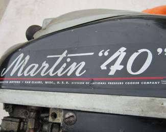 Lot 107. Martin 40 outboard motor untested