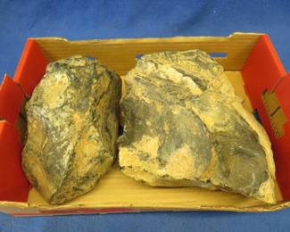 Lot 335. Two chunks of Obsidian weighing just over 23 pounds