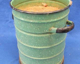 Lot 177. Unidentified enameled metal strainer