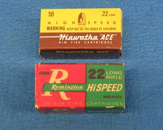 Lot 269. 50 Remington 22 LR and 50 Hiawatha Ace 22 long