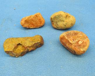 Lot 22. Four large uncut unpolished Lake Superior agates
