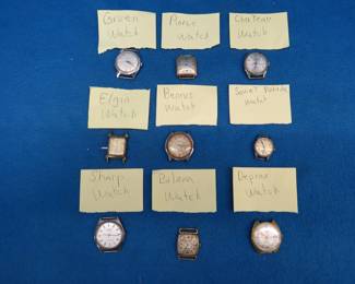 Lot 89. Nine untested watches