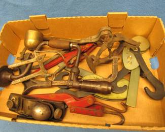 Lot 308. Chain binders and old tools