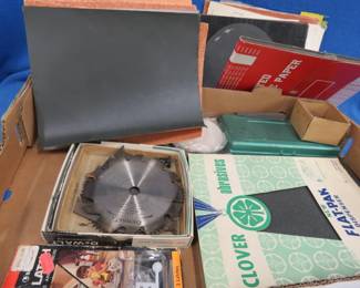 Lot 215. Sandpaper, Chuck keys, Saw blades, Punch set