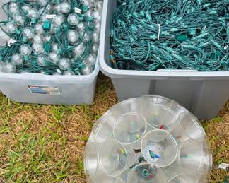 Lots of Outdoor Christmas Lights - Tub 1 and 2