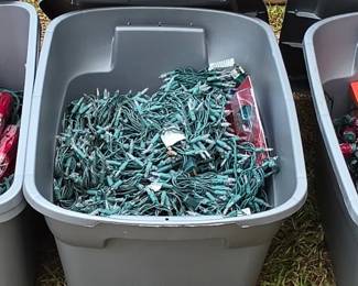 Tub 3 - 4 - 5 of Christmas Lights