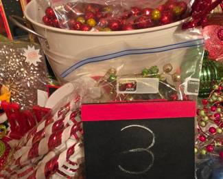 Bucket of Christmas Beads