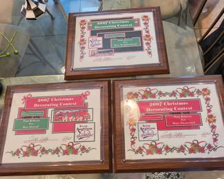 Christmas Decorating Plaques they won!